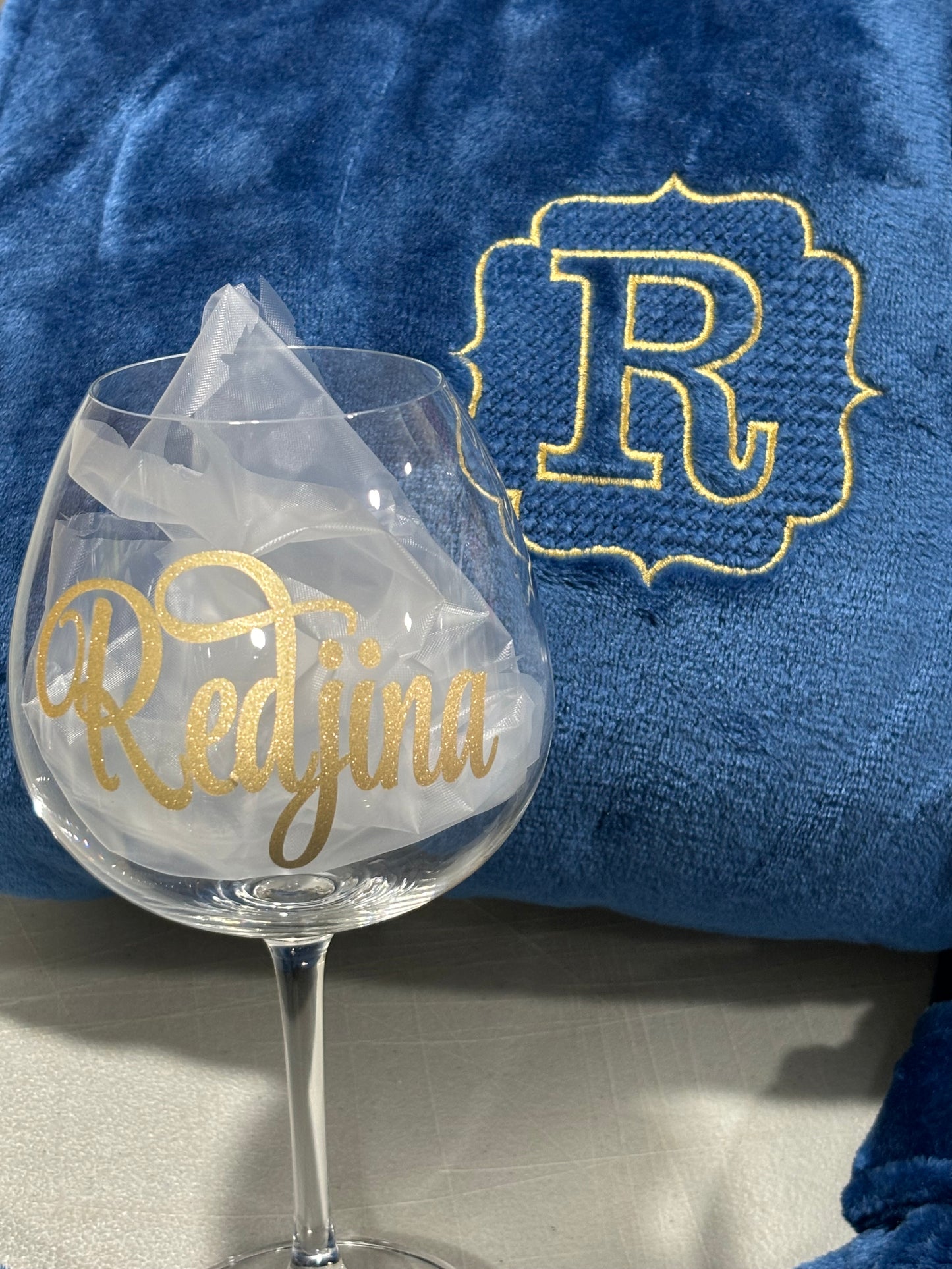 Custom Embroidered Plush Fleece Robes - Personalized Names and Monograms