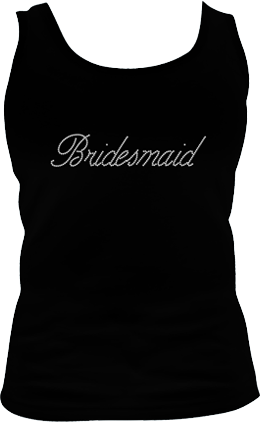 Custom rhinestone shirt with bride design 