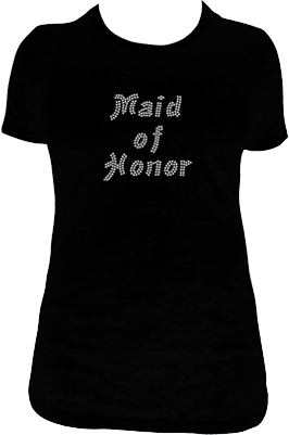Custom rhinestone shirt with bride design 