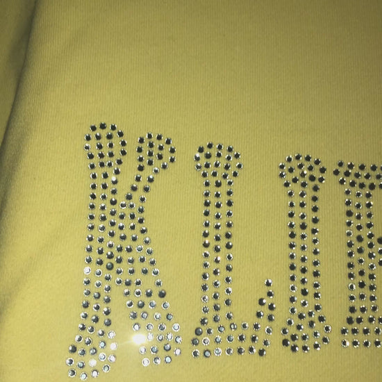 clear rhinestones on hoodie