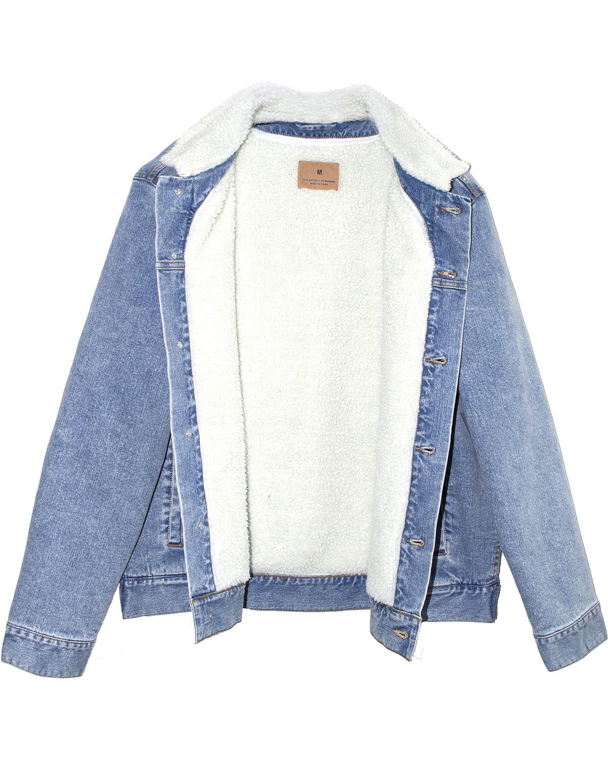 Threadfast Apparel Unisex Sherpa-Lined Denim Jacket