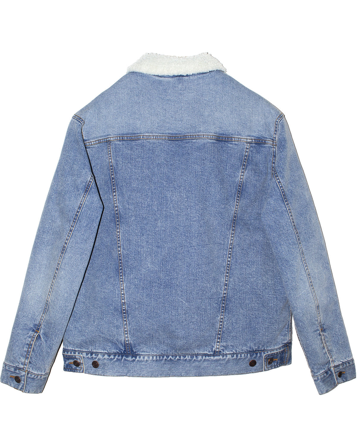 Threadfast Apparel Unisex Sherpa-Lined Denim Jacket