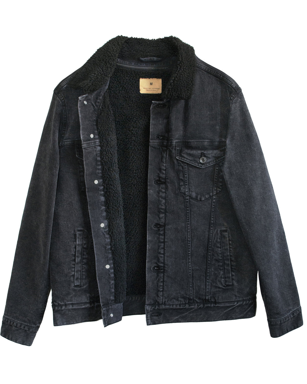 Threadfast Apparel Unisex Sherpa-Lined Denim Jacket