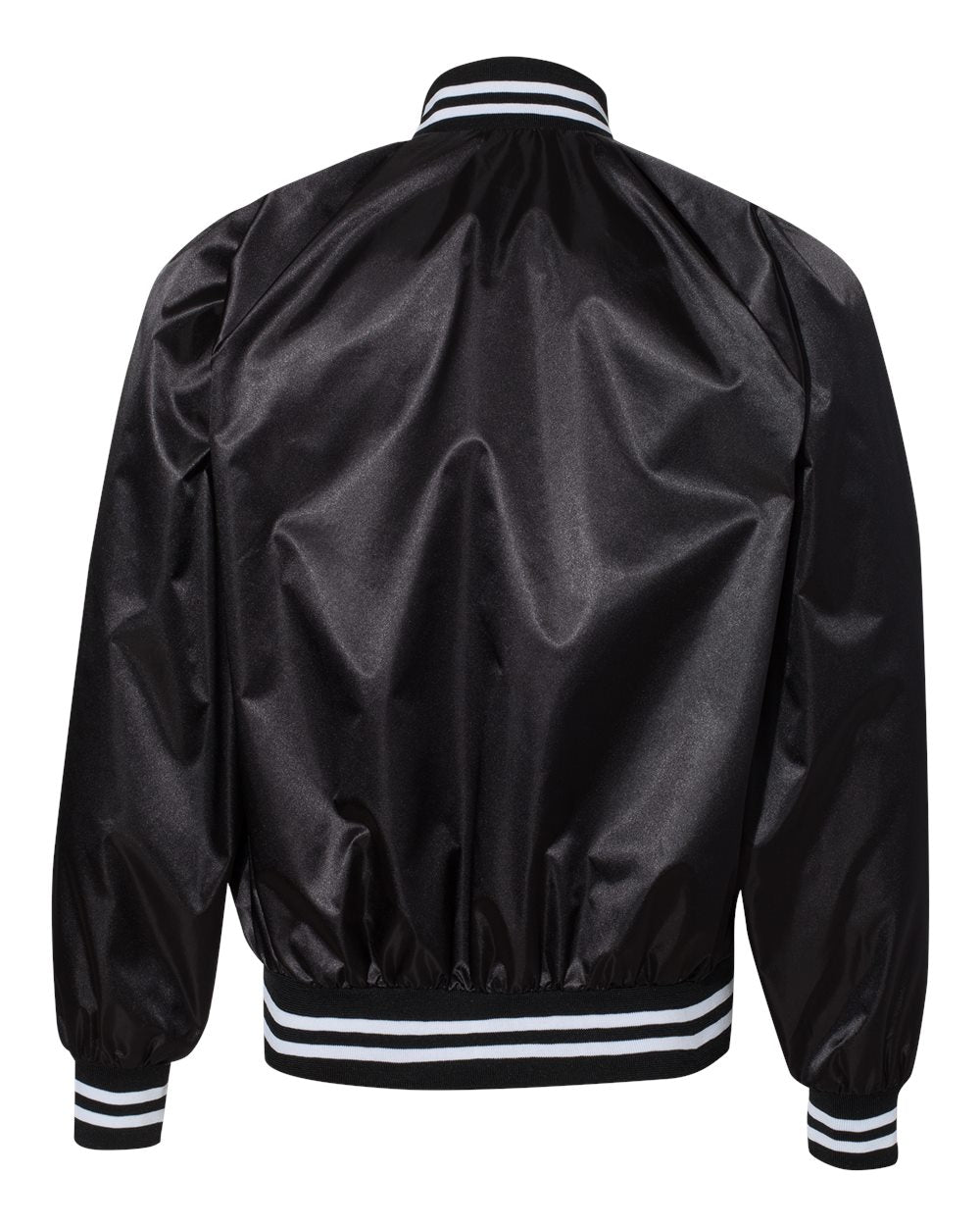 Augusta Sportswear - Satin Baseball Jacket Striped Trim