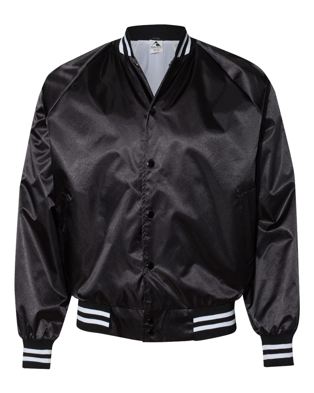 Augusta Sportswear - Satin Baseball Jacket Striped Trim