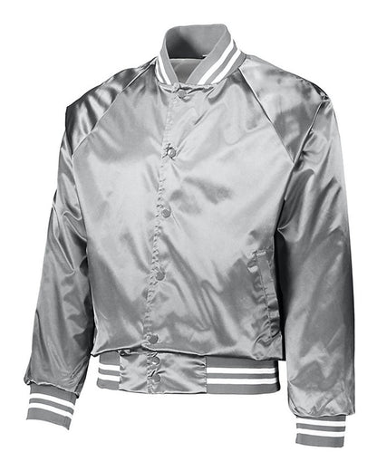 Augusta Sportswear - Satin Baseball Jacket Striped Trim
