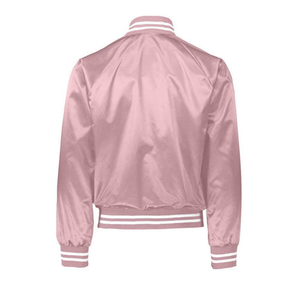 Augusta Sportswear - Satin Baseball Jacket Striped Trim