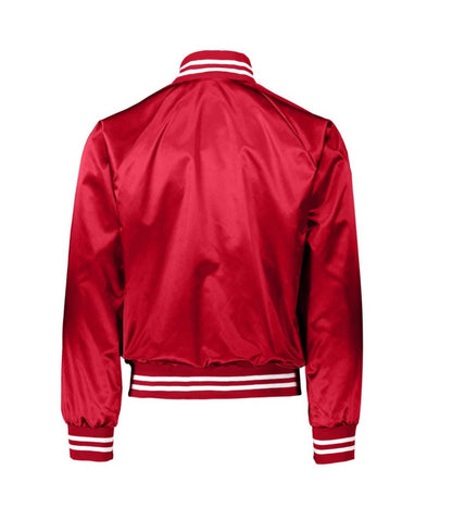 Augusta Sportswear - Satin Baseball Jacket Striped Trim